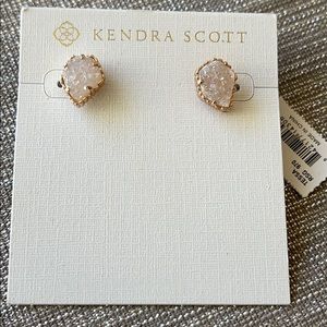 NWT Kendra Scott White Rose Gold Earrings